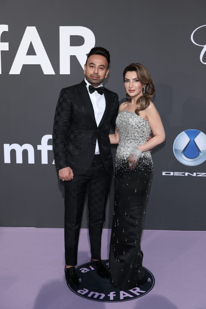Satish Sanpal and Tabinda Sanpal at amfAR Gala Cannes